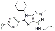 9-CYCLOHEXYL-8-(4-METHOXYPHENYL)-2-METHYL-N-PROPYL-9H-PURIN-6-AMINE 结构式