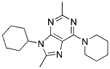 9-CYCLOHEXYL-2,8-DIMETHYL-6-(PIPERIDIN-1-YL)-9H-PURINE 结构式
