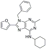 9-BENZYL-N-CYCLOHEXYL-8-(FURAN-2-YL)-2-METHYL-9H-PURIN-6-AMINE 结构式