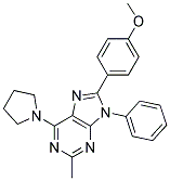 8-(4-METHOXYPHENYL)-2-METHYL-9-PHENYL-6-(PYRROLIDIN-1-YL)-9H-PURINE 结构式