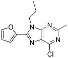 6-CHLORO-8-(FURAN-2-YL)-2-METHYL-9-PROPYL-9H-PURINE 结构式