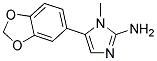 5-Benzo[1,3]dioxol-5-yl-1-methyl-1H-imidazol-2-yl-amine 结构式