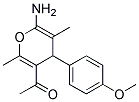 5-ACETYL-2-AMINO-4-(4-METHOXYPHENYL)-6-METHYL-4H-PYRAN-3-CARBON 结构式