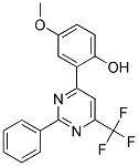4-Methoxy-2-(6-trifluoromethyl-2-phenylpyrimidin-4-yl)phenol 结构式