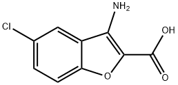 3-氨基-5-氯苯并呋喃-2-羧酸 结构式