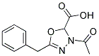 3-乙酰基-5苄基-2,3-二氢-1,3,4-恶二唑-2-甲酸 结构式