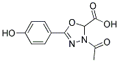 3-Acetyl-2,3-dihydro-5-(4-hydroxyphenyl)-1,3,4-oxadiazole-2-carboxylic acid 结构式