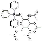 3-(ACETYLAMINO)-5-(ACETYLOXY)-6-[(ACETYLOXY)METHYL]-2-[(1,1,1-TRIPHENYL-LAMBDA~5~-PHOSPHANYLIDENE)AMINO]TETRAHYDRO-2H-PYRAN-4-YL ACETATE 结构式