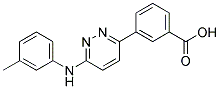 3-(6-(对苯甲基氨基)哒嗪-3-基)苯甲酸 结构式