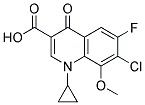 1-环丙基-8-甲氧基-6-氟-7-氯-1，4-二氢-4-羰基喹啉-3-羧酸 结构式