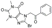 8-BROMO-1,3-DIMETHYL-7-(2-OXO-2-PHENYLETHYL)-2,3,6,7-TETRAHYDRO-1H-PURINE-2,6-DIONE, TECH 结构式
