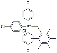 TRIS(4-CHLOROPHENYL)(2,3,4,5,6-PENTAMETHYLBENZYL)PHOSPHONIUM CHLORIDE, TECH 结构式