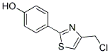 4-[4-(CHLOROMETHYL)-1,3-THIAZOL-2-YL]PHENOL 结构式