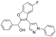 [5-FLUORO-3-(1-PHENYL-1H-PYRAZOL-4-YL)-1-BENZOFURAN-2-YL](PHENYL)METHANOL 结构式