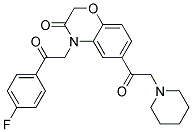 4-[2-(4-FLUORO-PHENYL)-2-OXOETHYL]-6-(2-PIPERIDIN--1-YL-ACETYL)-4H-BENZO[1,4]OXAZIN-3-ONE 结构式