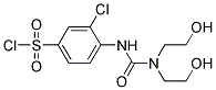 4-[3,3-BIS-(2-HYDROXYETHYL)UREIDO]-3-CHLORO-BENZENESULFONYL CHLORIDE 结构式