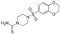 4-(2,3-Dihydro-benzo[1,4]dioxine-6-sulfonyl)-piperazine-1-carbothioic acid amide 结构式