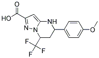 5-(4-METHOXYPHENYL)-7-TRIFLUOROMETHYL-4,5,6,7-TETRAHYDROPYRAZOLO[1,5-A]PYRIMIDINE-2-CARBOXYLIC ACIDCID 结构式