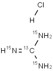 GUANIDINE-13C 15N3 HCL 99 ATOM% 13C 98& 结构式