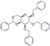 BENZYL 4,6-O-BENZYLIDENE-2,3-DI-O-BENZYL-B-D-GALACTPYRANOSIDE 结构式