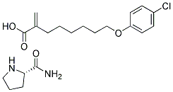 8-(4-CHLOROPHENOXY)-2-METHYLENE-OCTANOIC ACID PROLINAMIDE 结构式