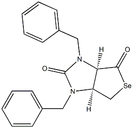 (3AS, 4AR)-1,3-DIBENZYLDIHYDRO-1H-SELENOLO[3,4-D]IMIDAZOLE-2,4-(3H,3AH)DIONE 结构式