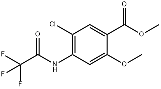 METHYL 5-CHLORO-2-METHOXY-4-TRIFLUOROACETAMIDOBENZOATE 结构式