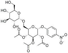 4-硝基苯基 2,3,4,6-四-乙酰基-6-O-(Α-D-吡喃葡萄糖苷)-Α-D-吡喃葡萄糖苷 结构式