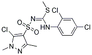 N4-[(2,4-DICHLOROANILINO)(METHYLTHIO)METHYLIDENE]-5-CHLORO-1,3-DIMETHYL-1H-PYRAZOLE-4-SULPHONAMIDE 结构式