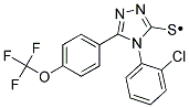 4-(2-CHLOROPHENYL)-5-[4-(TRIFLUOROMETHOXY)PHENYL]-4H-1,2,4-TRIAZOLE-3-THIO 结构式