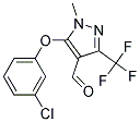 5-(3-CHLOROPHENOXY)-1-METHYL-3-(TRIFLUOROMETHYL)-1H-PYRAZOLE-4-CARBOXALDEHYD 结构式