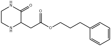 3-PHENYLPROPYL 2-(3-OXO-2-PIPERAZINYL)ACETATE 结构式