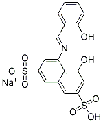 sodium hydrogen 4-hydroxy-5-(salicylideneamino)naphthalene-2,7-disulphonate  结构式
