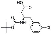 (R)-3-(Boc-amino)-4-(3-chlorophenyl)butyric acid 结构式