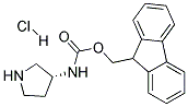 (R)-(3-Fmoc-amino)pyrrolidine hydrochloride 结构式