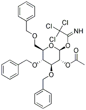 2-O-Acetyl-3,4,6-tri-O-benzyl-beta-D-glucopyranosyl trichloroacetimidate 结构式