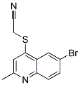 (6-BROMO-2-METHYL-QUINOLIN-4-YLSULFANYL)-ACETONITRILE 结构式