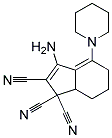 3-Amino-4-piperidin-1-yl-5,6,7,7a-tetrahydro-indene-1,1,2-tricarbonitrile 结构式