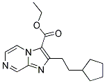 Ethyl 2-(2-Cyclopentylethyl)Imidazo[1,2-A]Pyrazine-3-Carboxylate 结构式