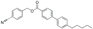 4-N-Pentyl-Biphenyl-4'-Carboxylic Acid P-Cyanobenzyl Ester 结构式