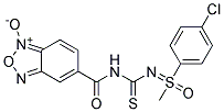 5-{[({[1-(4-chlorophenyl)-1-methyl-1-oxo-lambda~6~-sulphanylidene]amino}carbothioyl)amino]carbonyl}-2,1,3-benzoxadiazol-1-ium-1-olate 结构式