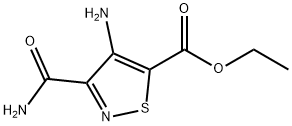 异噻唑-5-羧酸,4-氨基-3-氨基甲酰-,乙酯 结构式