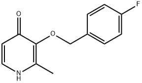 3-(4-Fluorobenzyloxy)-2-methyl-1H-pyridin-4-one 结构式