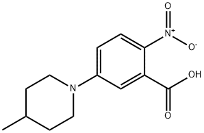 5-(4-Methylpiperidin-1-yl)-2-nitrobenzoic acid 结构式