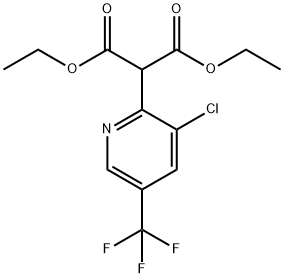 2-(3-氯-5-(三氟甲基)吡啶-2-基)丙二酸二乙酯 结构式