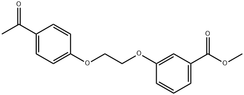 3-(2-(4-乙酰苯氧基)乙氧基)苯甲酸甲酯 结构式