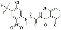 N1-(2,6-dichlorobenzoyl)-2-[5-chloro-2-nitro-4-(trifluoromethyl)phenyl]-2-methylhydrazine-1-carboxamide 结构式