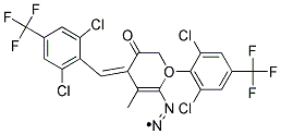 methyl 1-[2,6-dichloro-4-(trifluoromethyl)phenyl]-4-{[2,6-dichloro-4-(trifluoromethyl)phenyl]methylene}-5-oxo-4,5-dihydro-1H-pyrazo 结构式