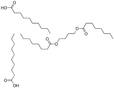 丁二醇二辛酸/二癸酸酯 结构式