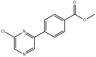 4-(6-氯吡嗪-2-基)-苯甲酸甲酯 结构式